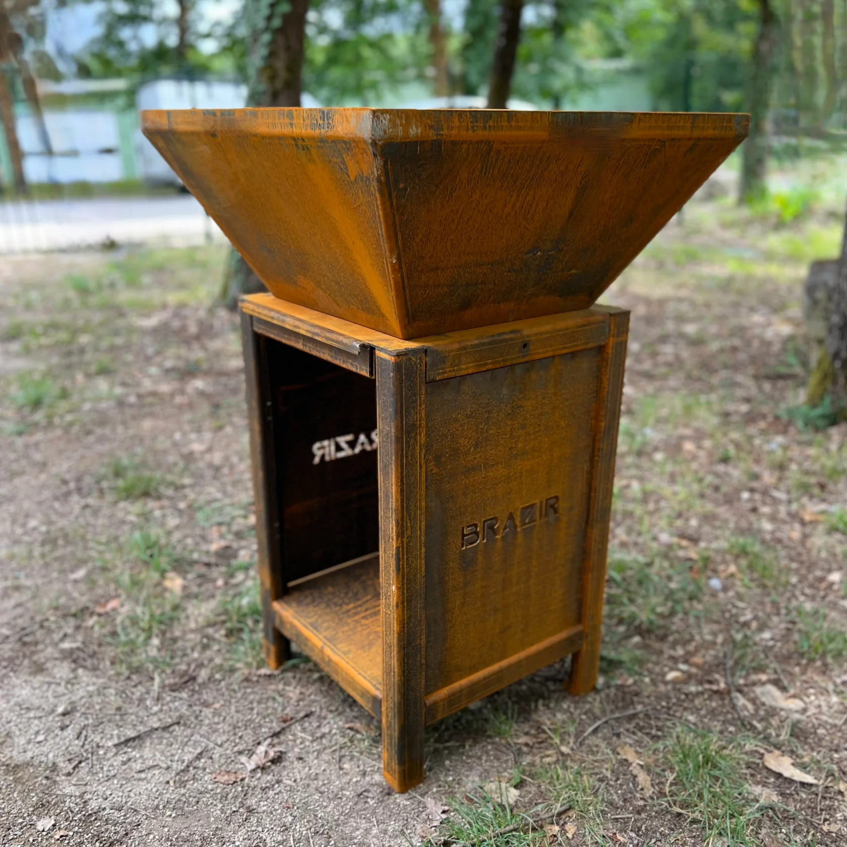 Brasero mini carré 640 Corten – Image 2