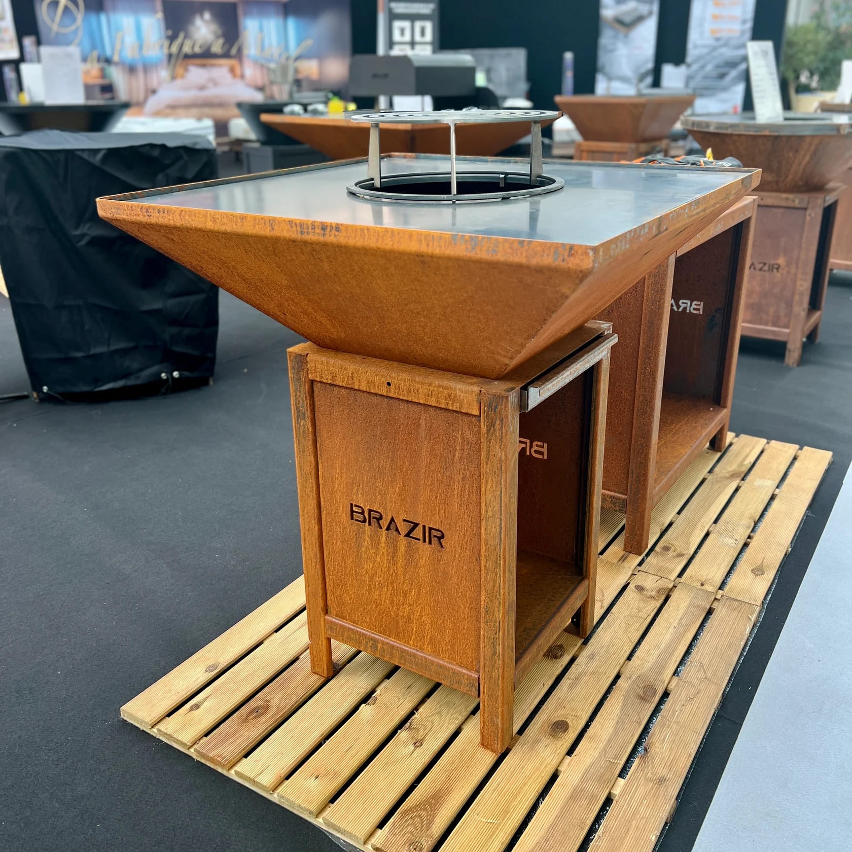 Brasero classique carré 840 Corten – Image 2